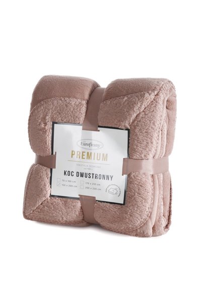 Eurofirany Patura Moale Pufoasa Dubla Fata TEDY, Tesatura Tip Piele de Oaie si Fleece, Ideala pentru Canapea si Dormitor, Decor Interior Modern, 170 x 210 cm, Maro Deschis, 100% Poliester
