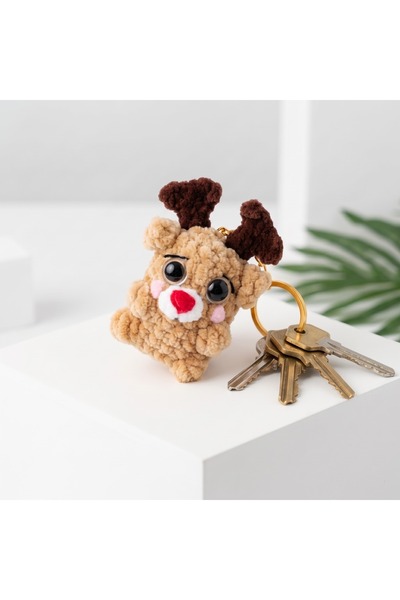 VERONICA ART Handmade Amigurumi Plush Deer Keychain and Bag Ornament - Adorab...