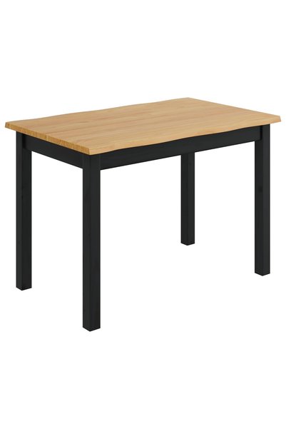 vidaxl Masă de dining EKAI Negru 112 x 70 x 76,5 cm Lemn masiv de pin