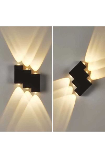 Sueva Aplica LED de exterior IP65, 6W, lumină alb cald, negru, 12 × 4 × 14 cm