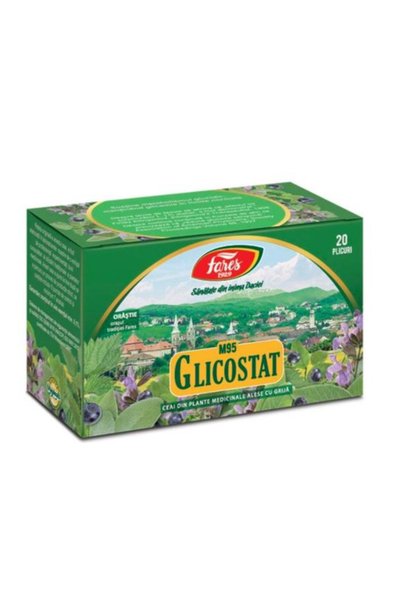 Fares Ceai Glicostat M95, Fares, 20 plicuri