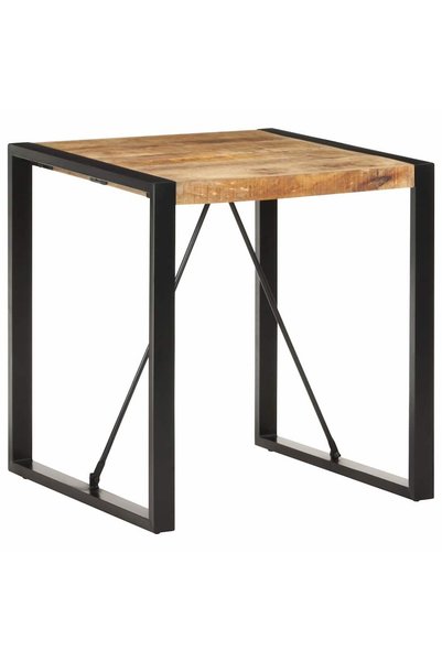 vidaxl Masă de bucătărie, 70x70x75 cm, lemn masiv de mango nefinisat