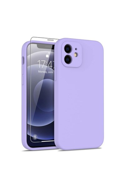 ZetGSM Husă din silicon catifelat pentru iPhone 12 cu interior din microfibră...