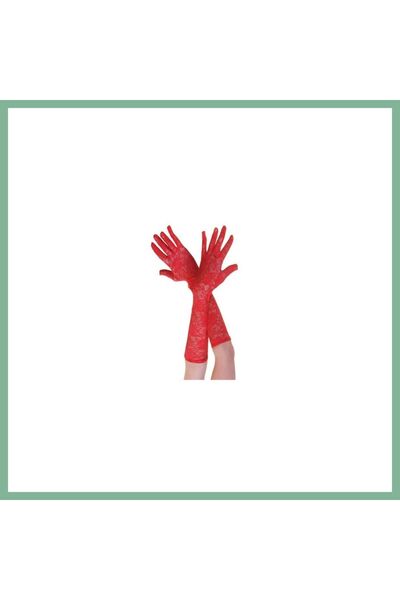 BŞK VİRGO Red Color Medium Size Lace Gloves Bsk2026