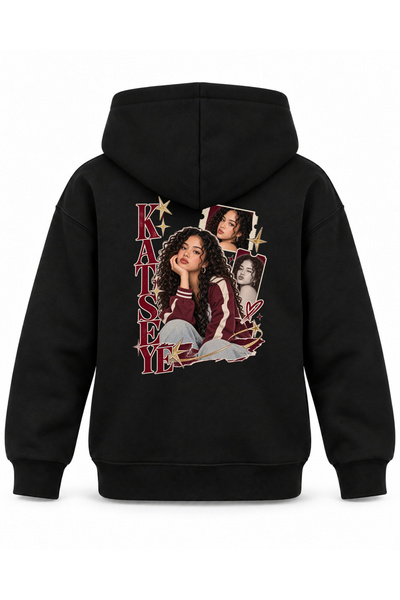 SVART WEAR Katseye Ticket Flow Graphic Printed Children's Hooded Sweatshirt
