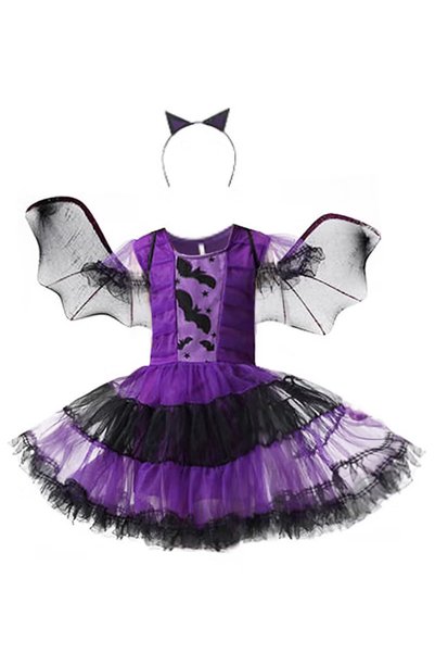 TAPIT Children's bat costume, Halloween costume bat girl, Halloween costume w...