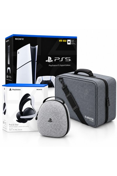 Sony Playstation 5 Dijital Slim + Pulse Elite Kulaklık (Bilkom) + Gladiator P...