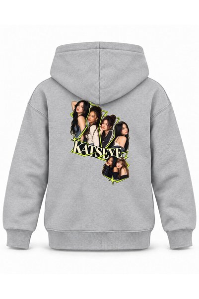 SVART WEAR Katseye Labyrinth Line Editorial Printed Children's Hooded Sweatshirt