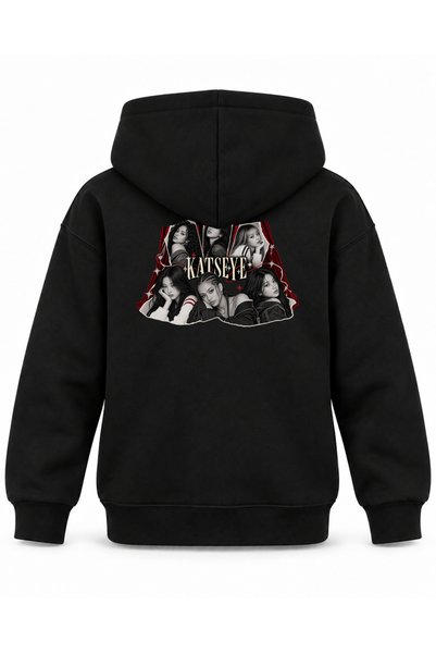 SVART WEAR Katseye Stage Curtain Archive Printed Children's Hooded Sweatshirt