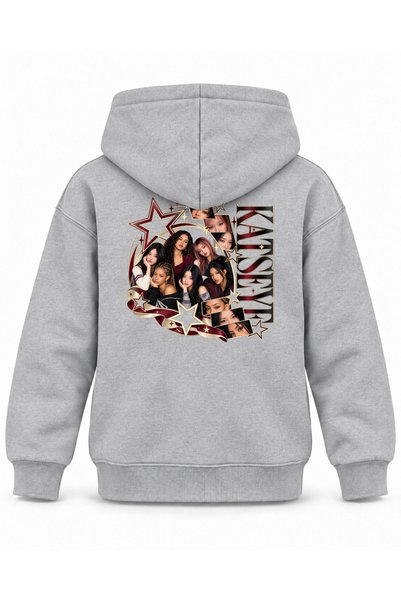 SVART WEAR Katseye Star Ladder Portrait Printed Children's Hooded Sweatshirt