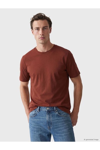 LC Waikiki Lcwaikiki Classic Brown Combed Cotton Plain Standard & Regular Sho...