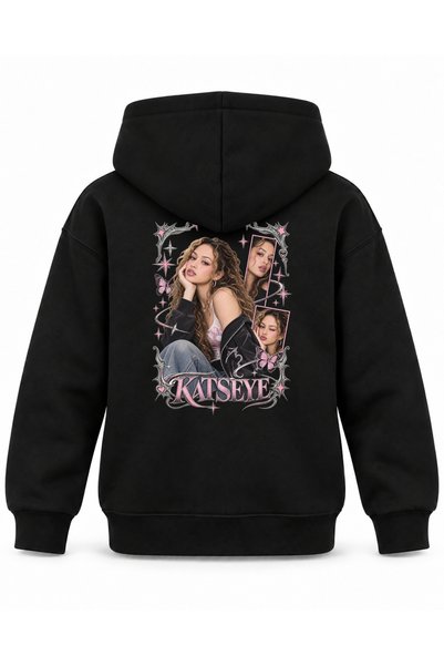 SVART WEAR Katseye Broken Frame Graphic Printed Children's Hooded Sweatshirt