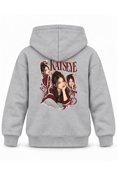 SVART WEAR Katseye Torn Atlas Graphic Printed Children's Hooded Sweatshirt