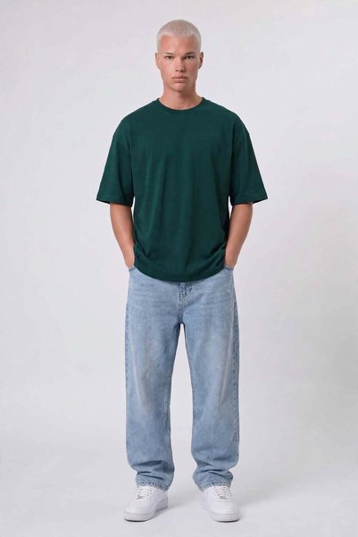 Respire Unisex Oversized T-shirt, από βαμβάκι κορυφαίας ποιότητας, βασικό μον...