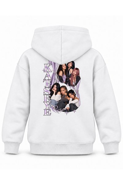 SVART WEAR Katseye Stage Curtain Portrait Printed Children's Hooded Sweatshirt
