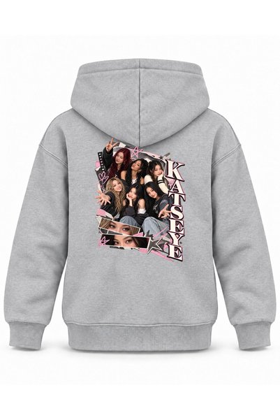 SVART WEAR Katseye Magazine Edge Stage Printed Children's Hooded Sweatshirt