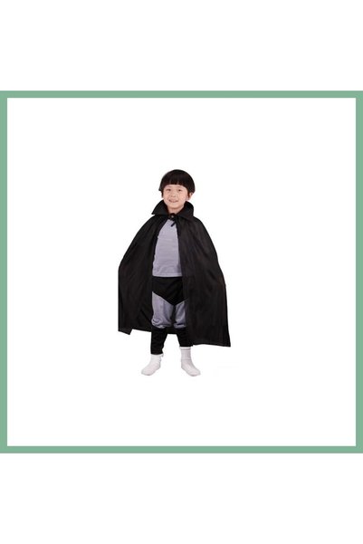 BŞK VİRGO Black Color Children's Cape with Collar 90 cm Bsk2026