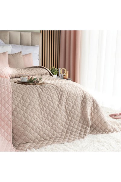 Markizeta Cuvertura decorativa, Copertina, Microfibra, 170 x 210 cm, Bej inchis