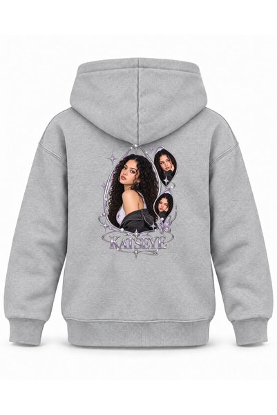 SVART WEAR Katseye Damla Ayna Graphic Printed Children's Hooded Sweatshirt