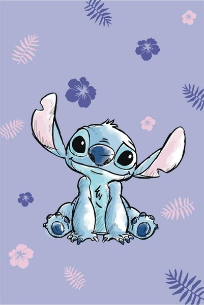 Jerry Fabrics Lilo si Stitch, patura din lana cainele vedeta 100x150 cm (micr...