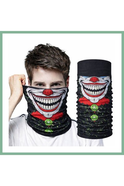BŞK VİRGO Joker Face Printed Baf Bandana - Multi-Purpose Neck Gaiter Bandana ...