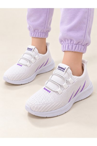 Trendline sommix pantofi sport casual pentru fete, cu talpă ușoară, fără șire...