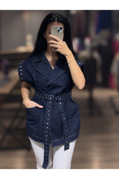 Blue Denim Yelek
