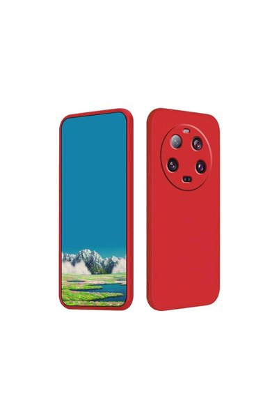 OEM Husă pentru Xiaomi 14 Ultra Liquid Silicone, Protecție Antișoc, Roșu