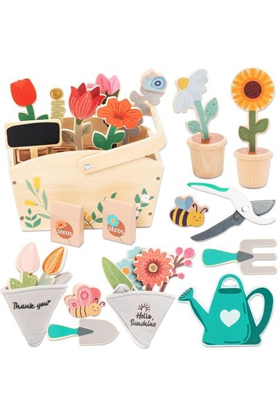 umutspor UMU Wooden Kids Gardening Tools, Kid Flower Growing Kit, Plant Growi...