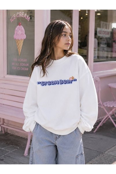 Baskılı Pamuklu Sweatshirt