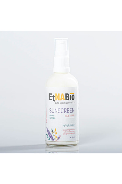 EtnaBio Lotiune pentru protectie solara SPF 50+, pentru fata si corp, 100 ml