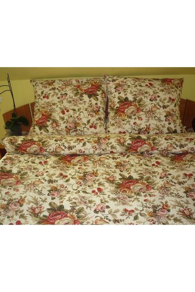 Karo Set de lenjerie de pat din pânză groasă 160x200, model 58/1 „Mostowiak”,...
