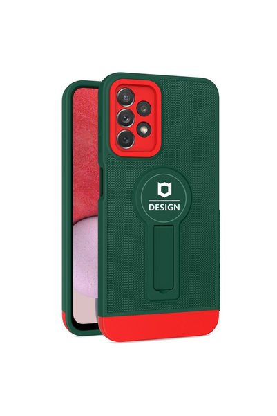 OEM Husă Armor Design cu stand pentru iPhone 12 Pro, Verde/Roșu, Suport Auto ...