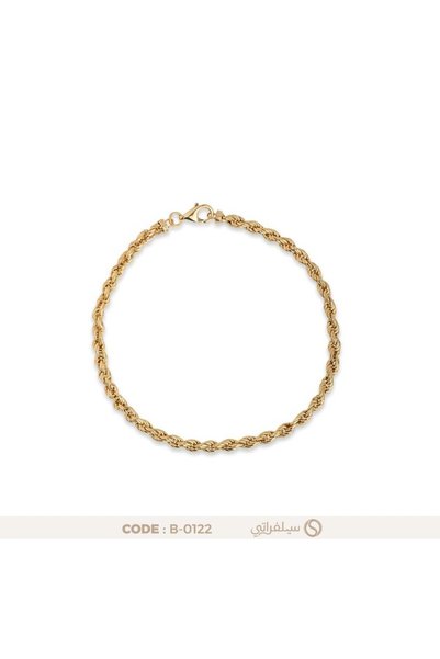 silveraty سوار مجدول فضة عيار 925 مطلي روديوم وماء الذهب