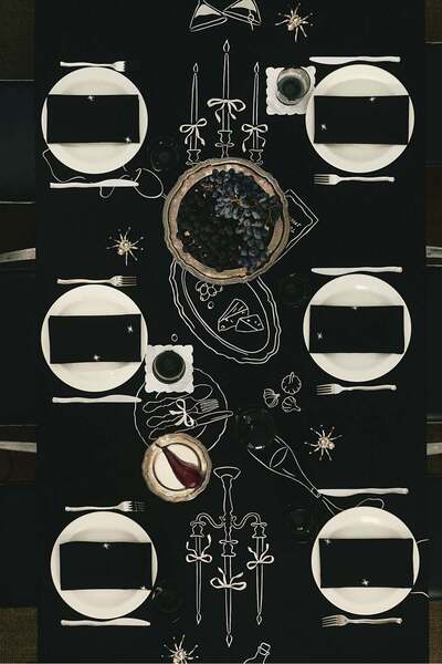 H&M Embroidered tablecloth
