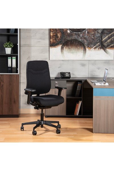 Midas Furniture كرسي مكتب كولينتو ذو ظهر مرتفع - أسود