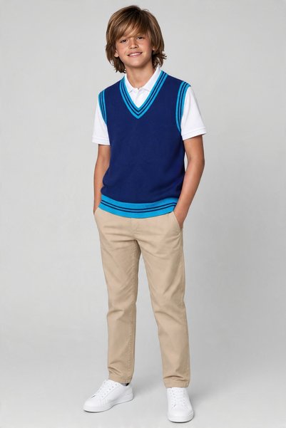 Afacan Okul Standard Fit Navy Blue Knitwear Sweater Unisex Children