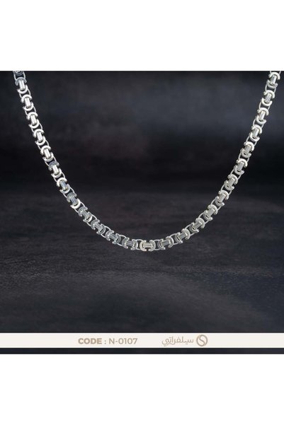 silveraty سلسلة كينج فضة رجالي عيار 925 مطلية روديوم