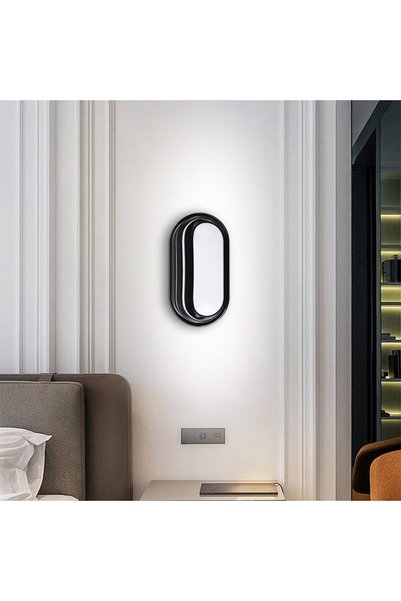 OEM Aplica LED exterior AX322/214BK, Lumină Caldă 3000K, IP65, Negru – ilumin...