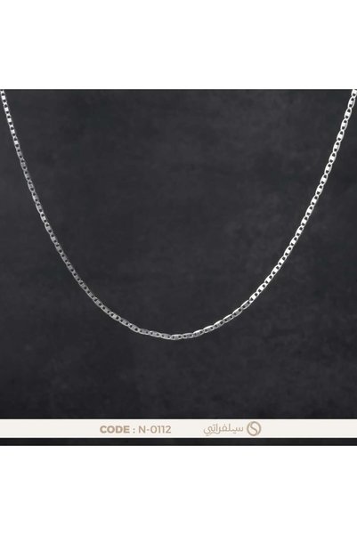 silveraty سلسلة فضة رجالي عيار 925 بتصميم روكو مطلية روديوم
