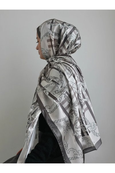 Hepsi Moda Plaid Pattern Janjan Shawl - Stone