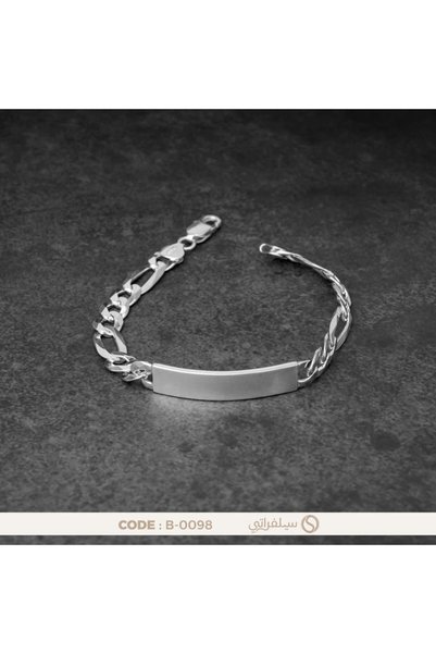 silveraty سوار فيجارو فضة رجالي عيار 925 مطلي روديوم