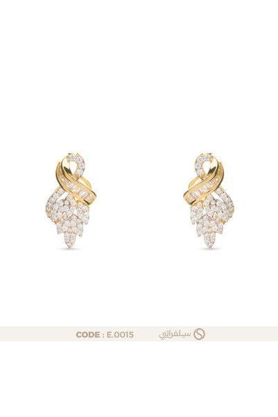 silveraty حلق ملتف بفصوص كريستال فضة عيار925 مطلي روديوم وماء الذهب