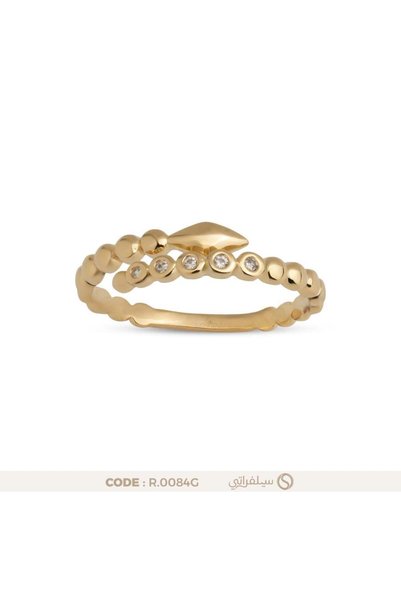 silveraty خاتم فضة باجيت كلاسيك مرصع بالزركون مطلي بالروديوم وماء الذهب