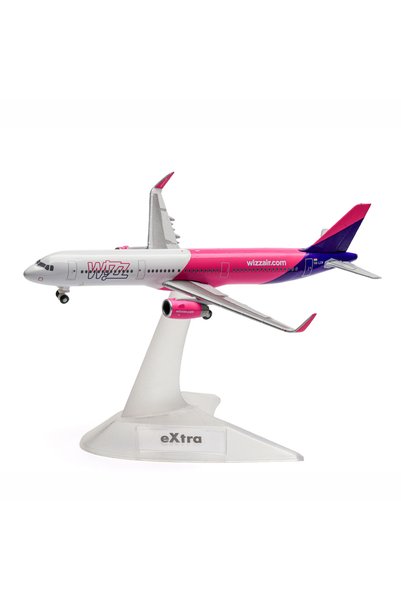 Herpa Macheta avion Airbus a321 WIZZ, metal, 8.5 cm, scara 1:500,