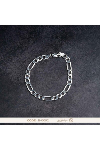 silveraty سوار فيجارو فضة رجالي عيار 925 مطلي روديوم