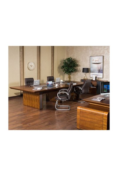 Midas Furniture طاولة اجتماعات رومينا للمكاتب - لون بني