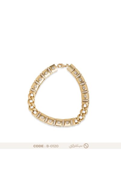 silveraty سوار فضة نسائي عيار 925 بتصميم سلسلة كيرب وقطع مرصعة بالزركون، مطلي...