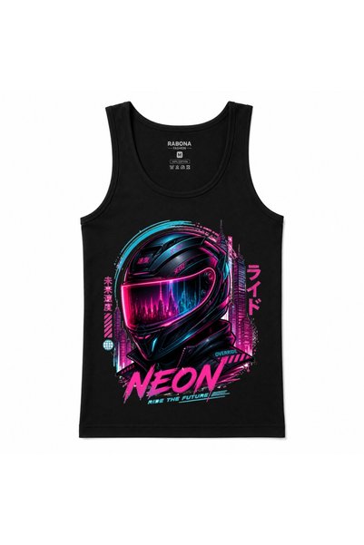 Rabona Fashion Neon Override – Cască de motocicletă Cyberpunk și Maiou cu gra...