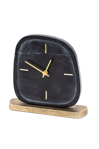 Eurofirany Ceas decorativ, Eurofirany, 107305, negru, marmură, 24 x 5 x 22 cm